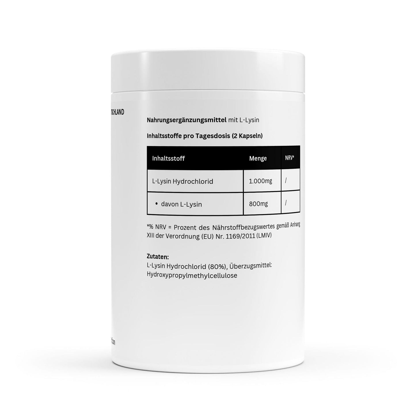 L-Lysine - 100 Capsules