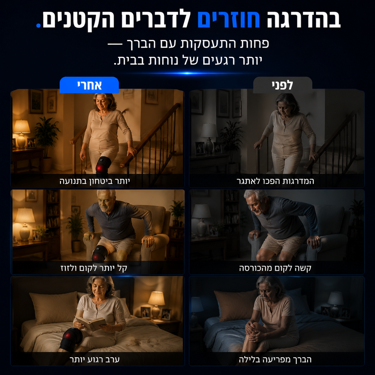 Velysca ProKnee - מכשיר מאגי' מקצועי להקלה ארוכת טווח בכאבי ברכיים ב־15 דקות שימוש ביום